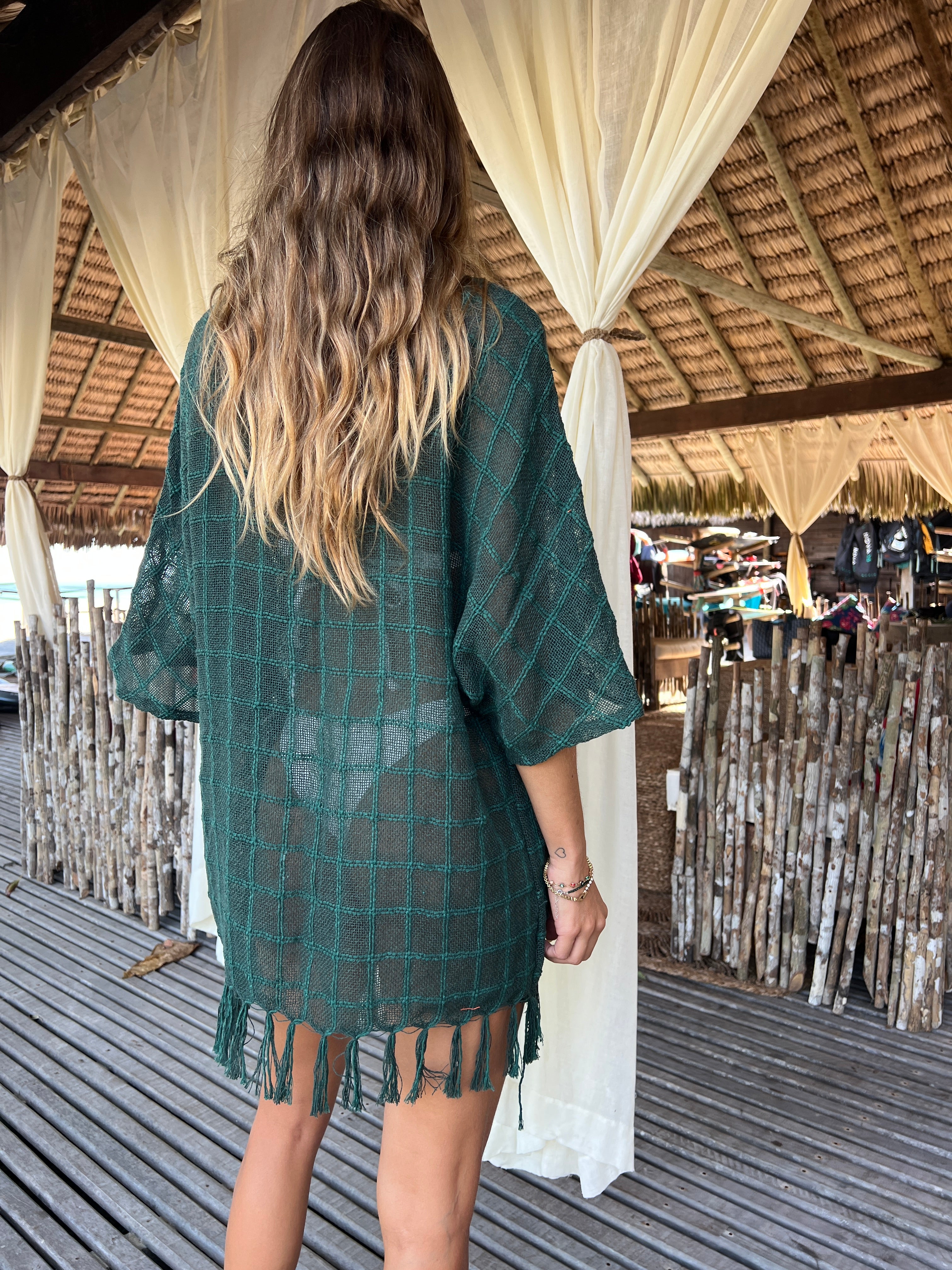 Kimono Tear Verde escuro