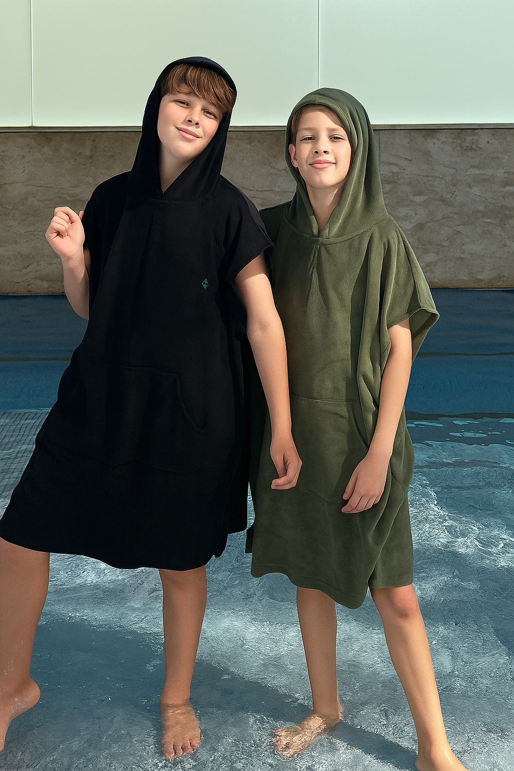 Poncho Unisexx Infantil Verde Militar