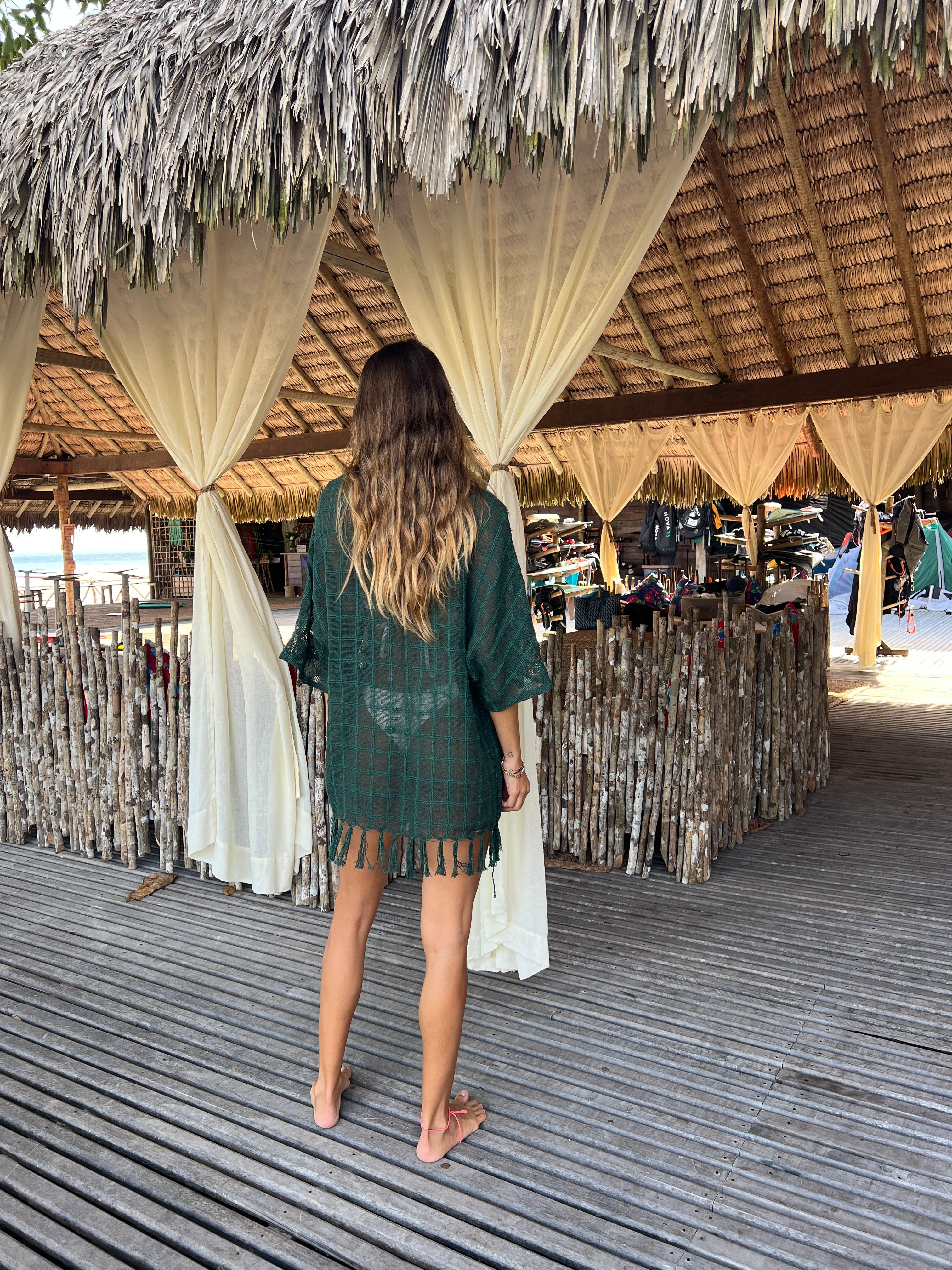 Kimono Tear Verde escuro