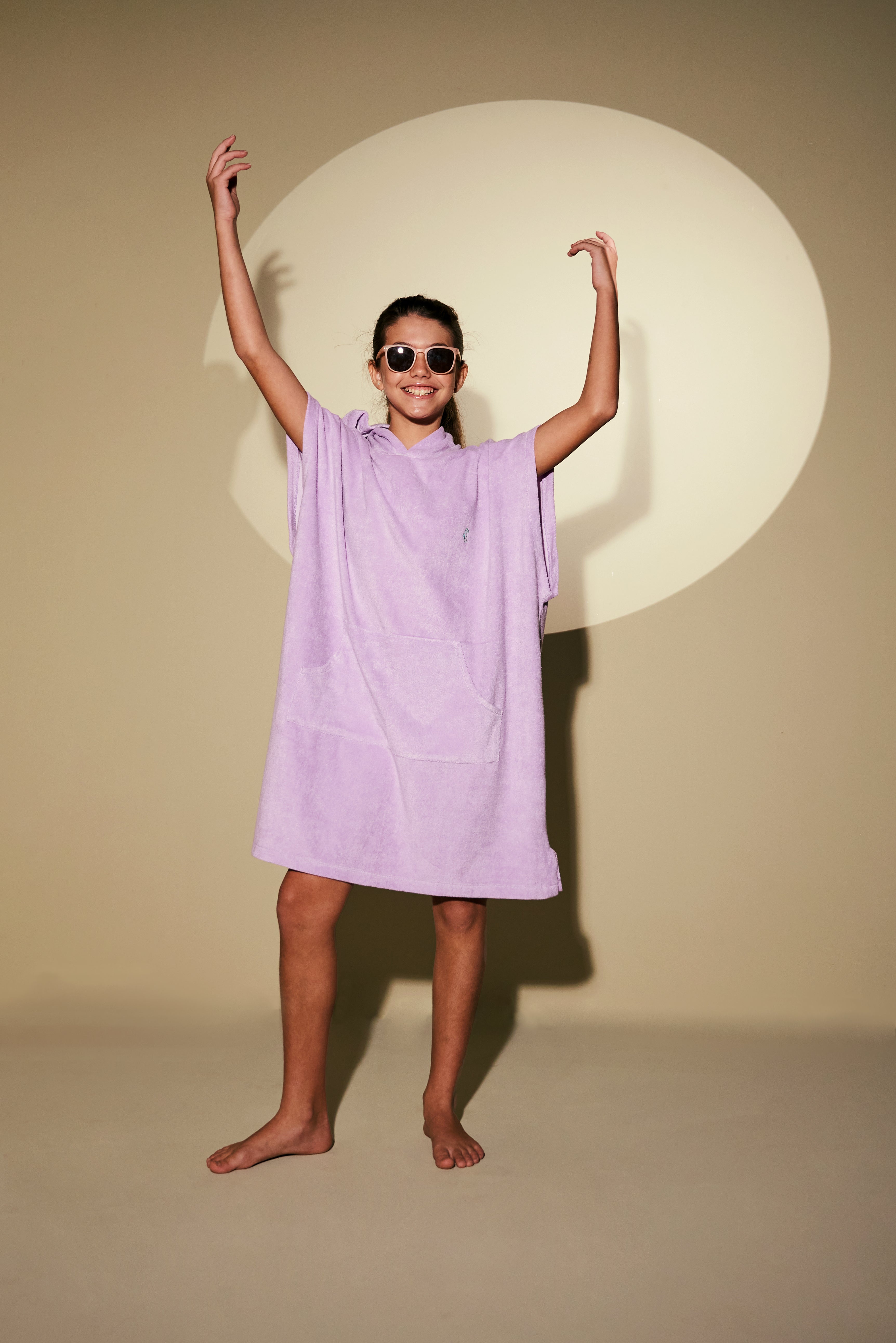 Poncho Unisexx Infantil Lilás