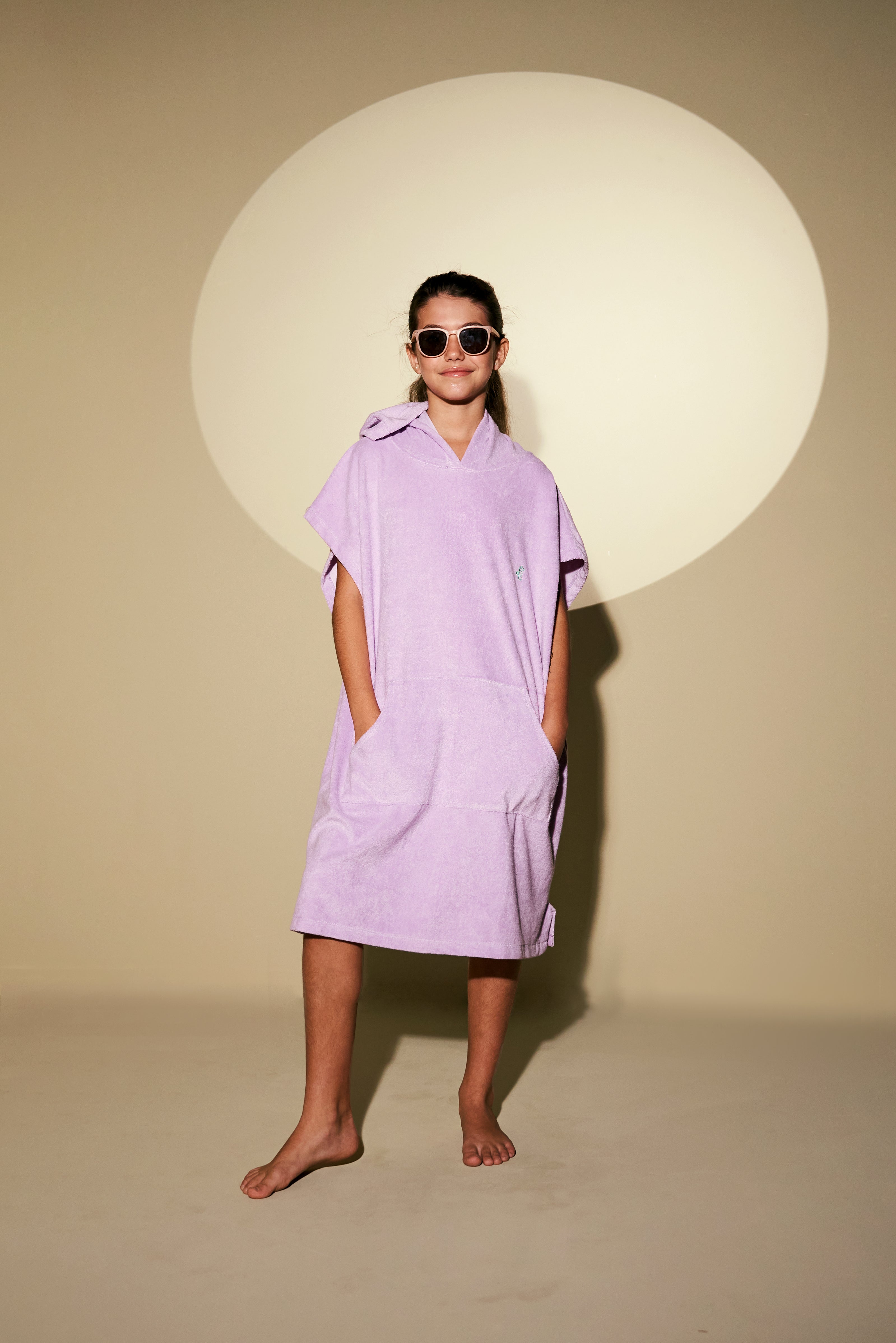 Poncho Unisexx Infantil Lilás
