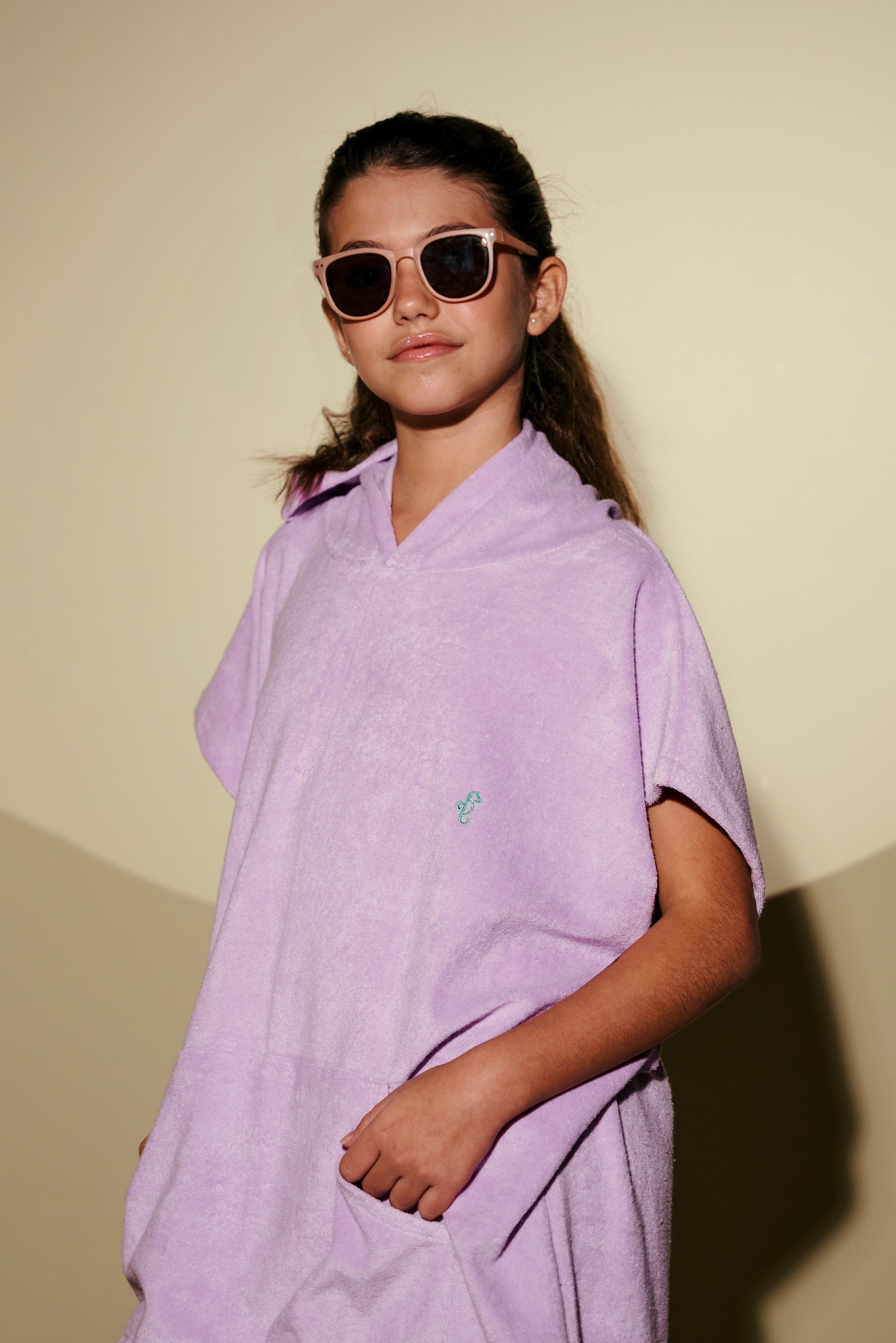 Poncho Unisexx Infantil Lilás