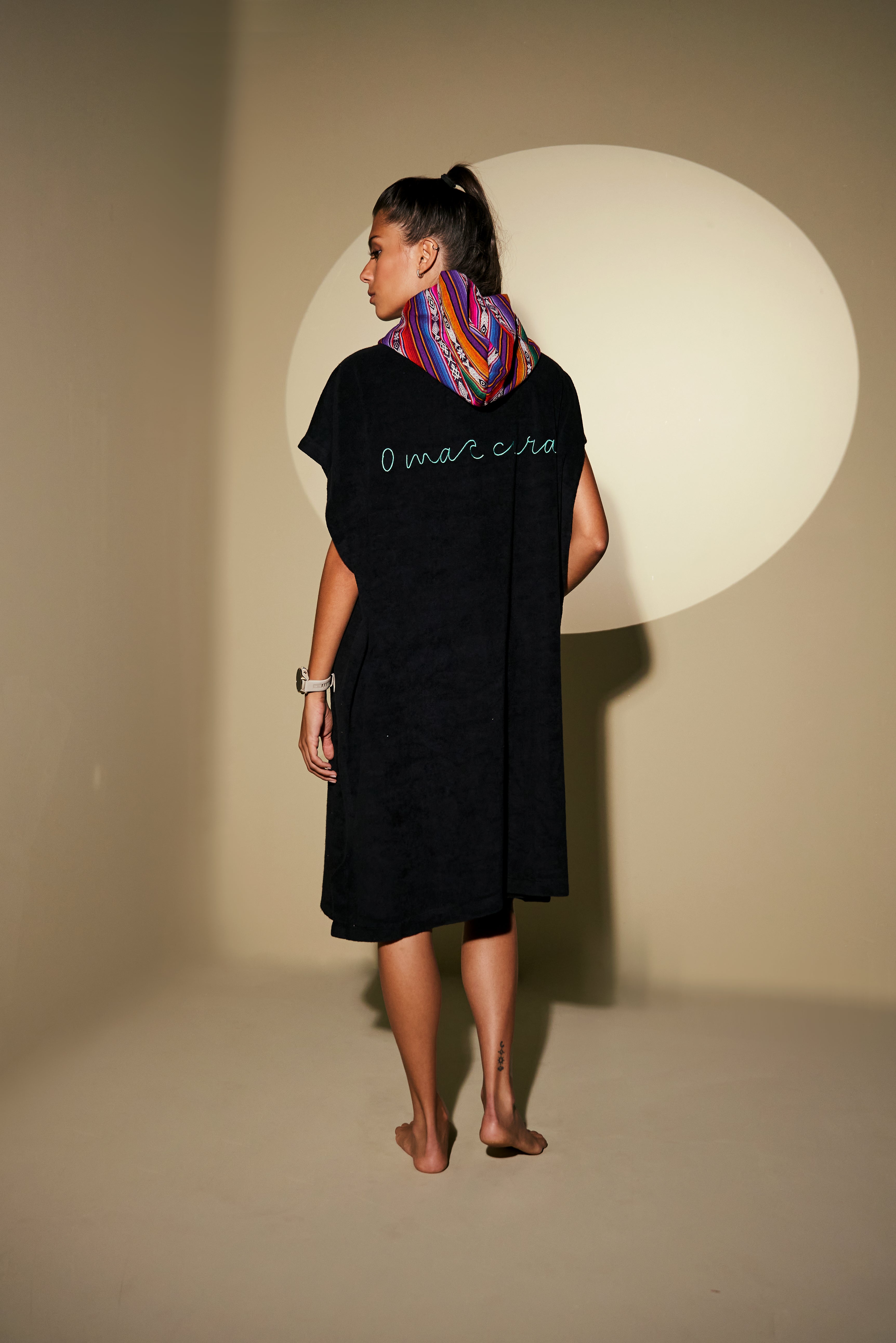 Poncho Unisexx Mexicano Preto