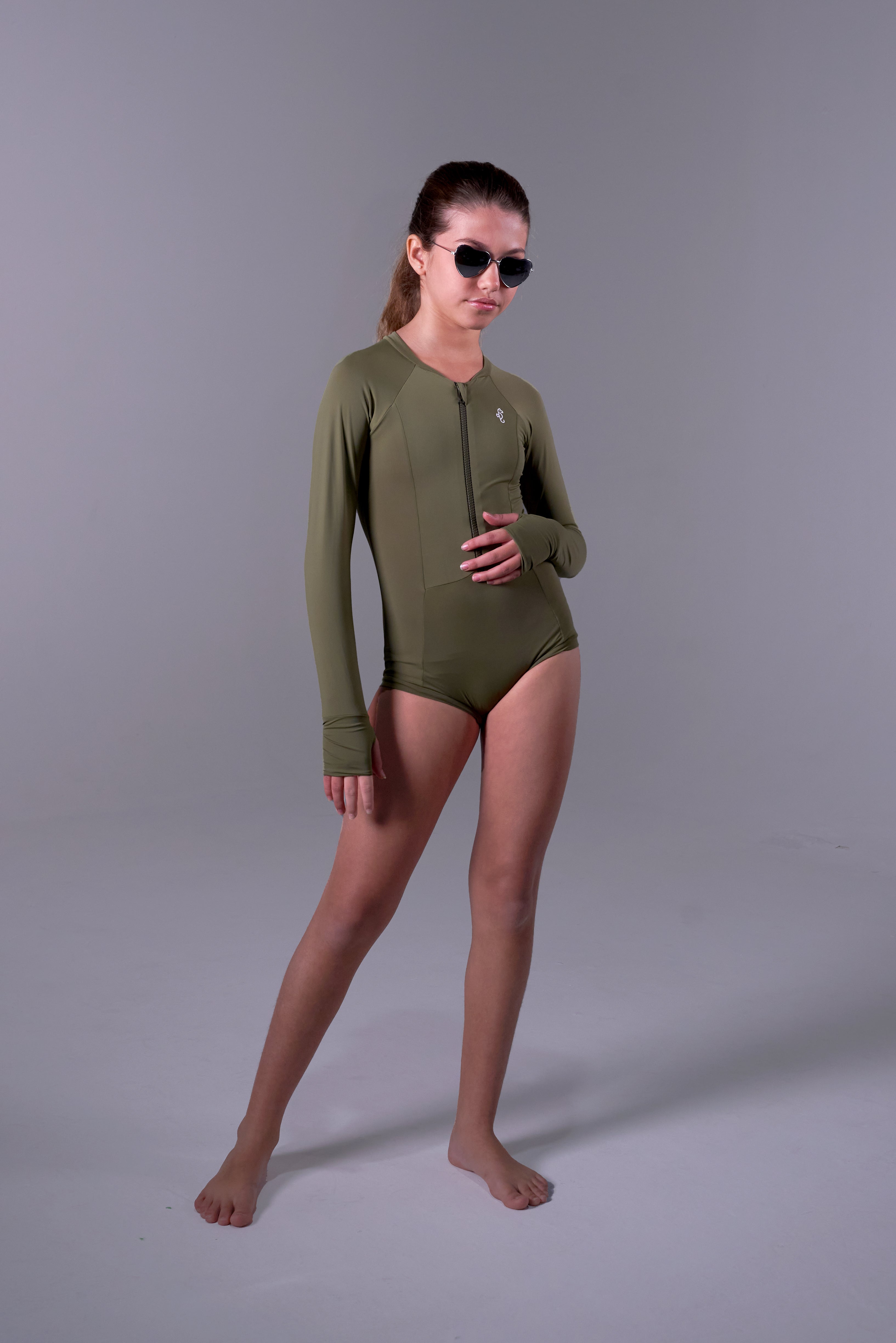 Body Rio Infantil Verde Militar