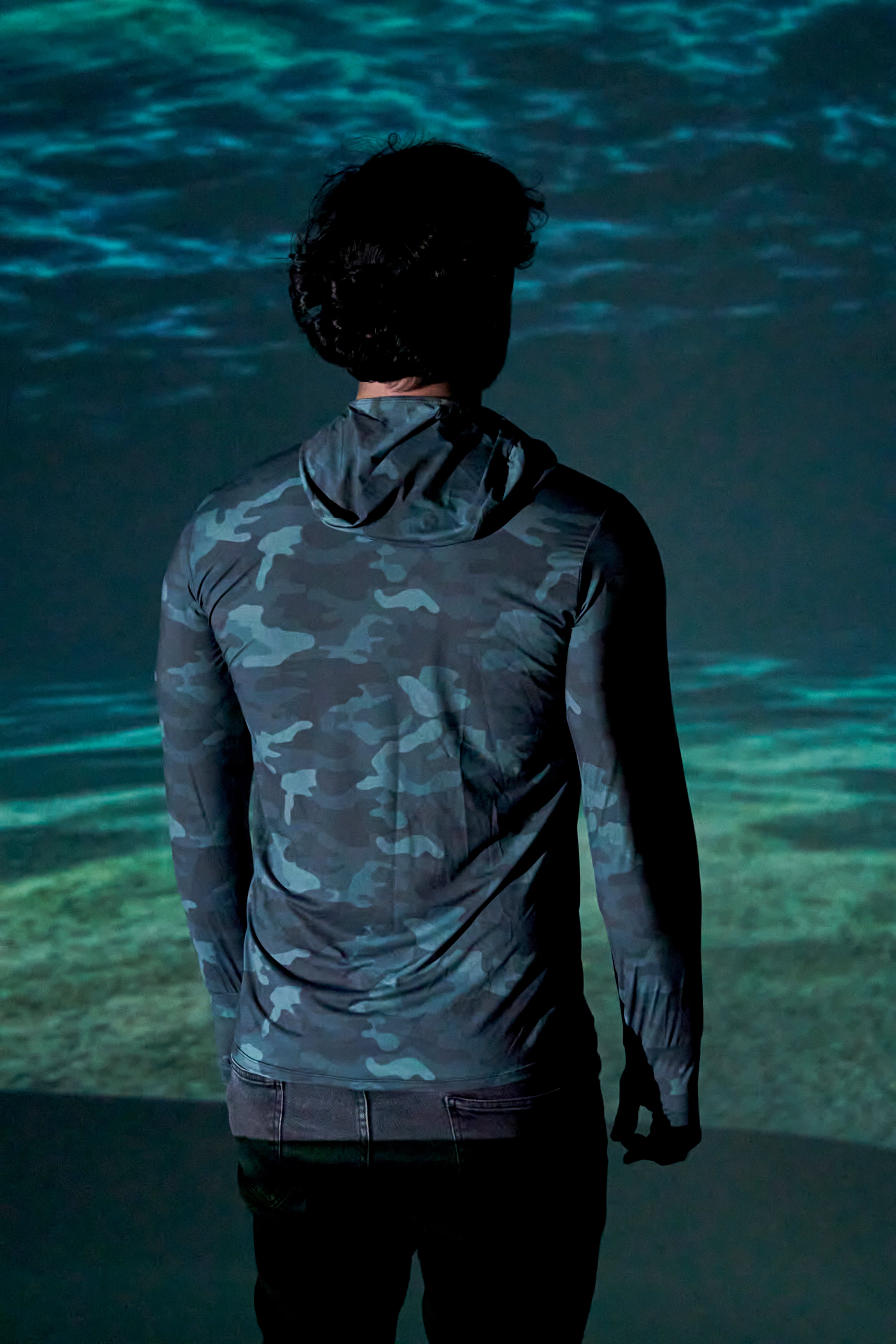 Lycra Masculina Capuz Camuflado