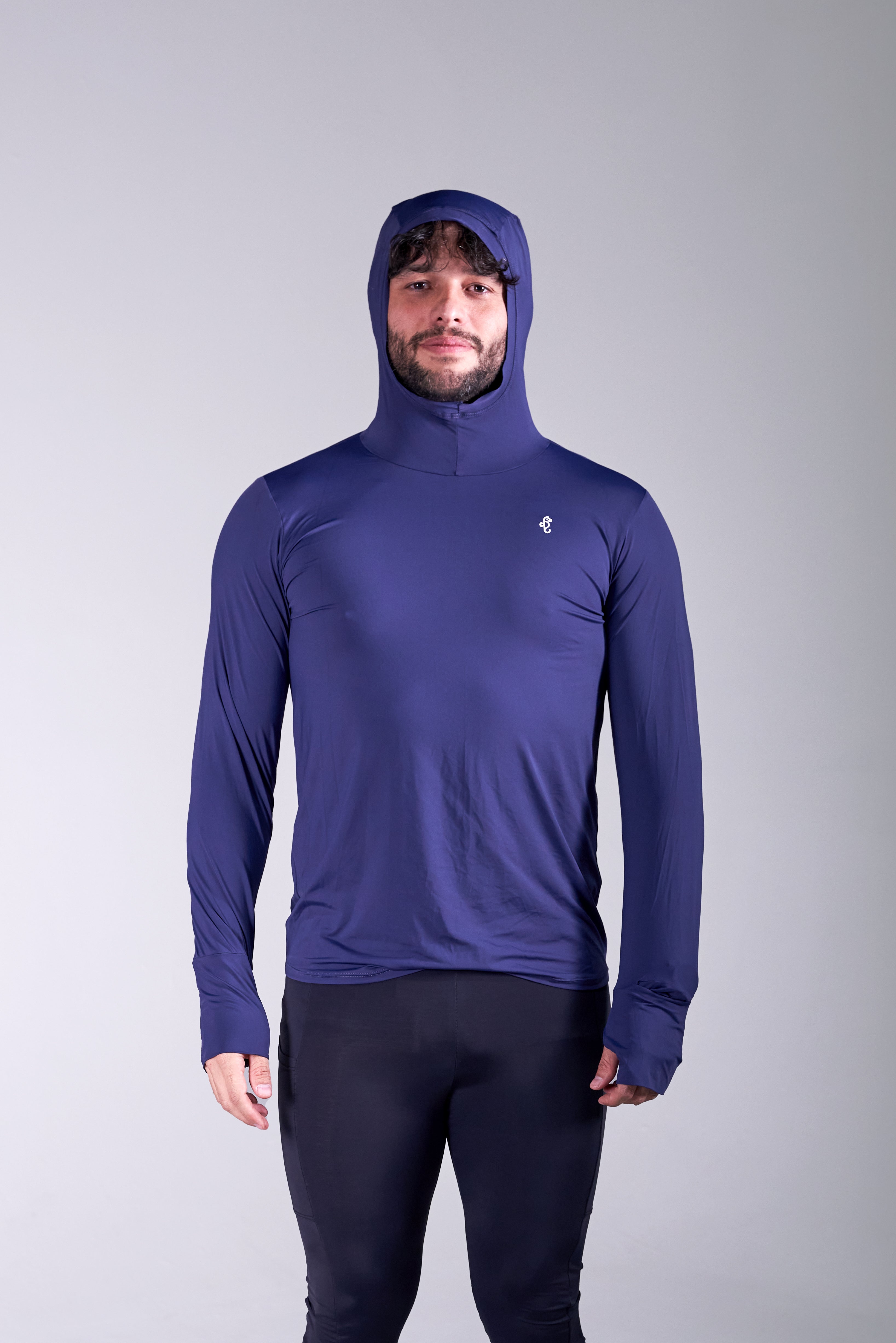 Lycra Masculina Capuz Azul Marinho