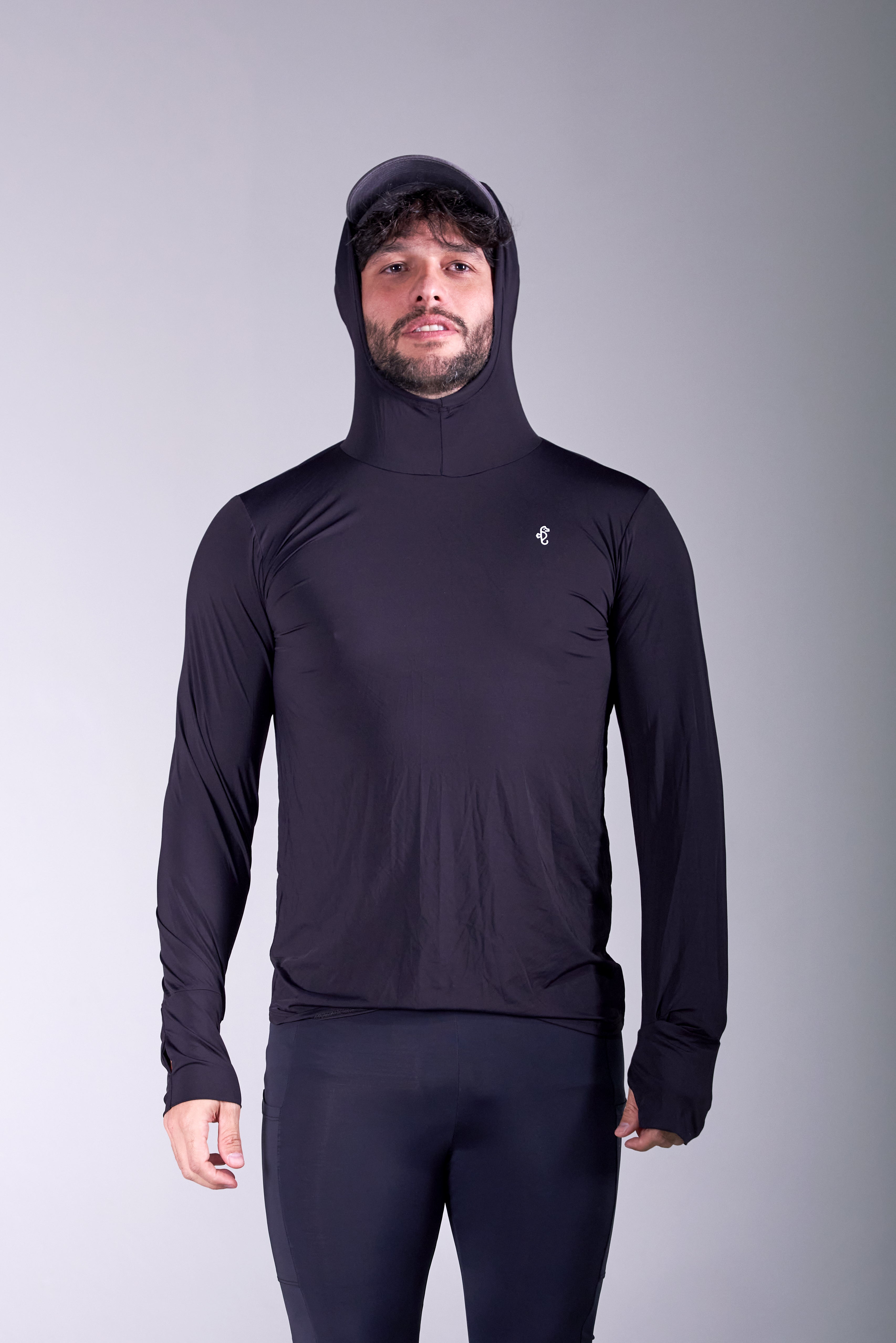 Lycra Masculina Capuz Preto