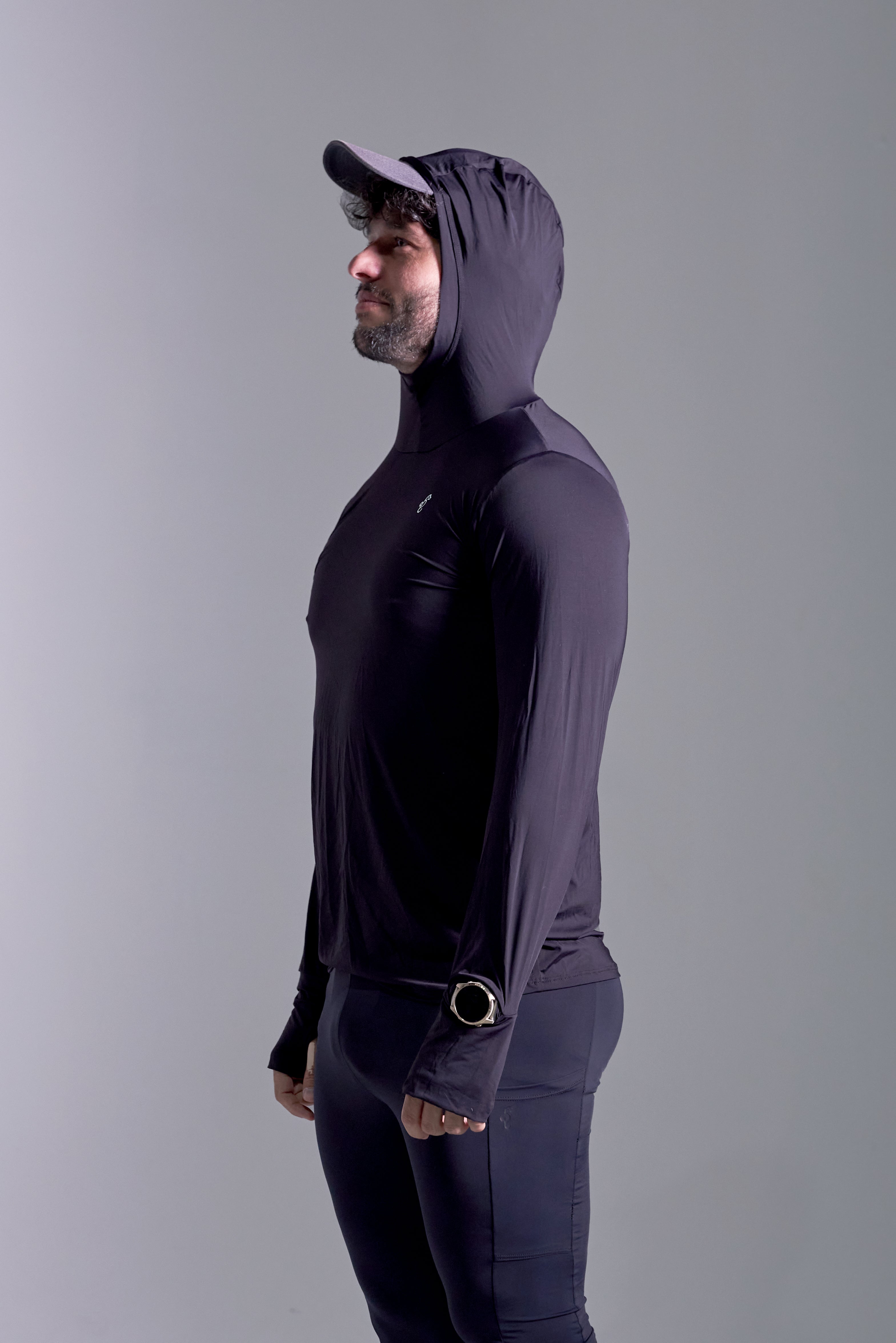 Lycra Masculina Capuz Preto
