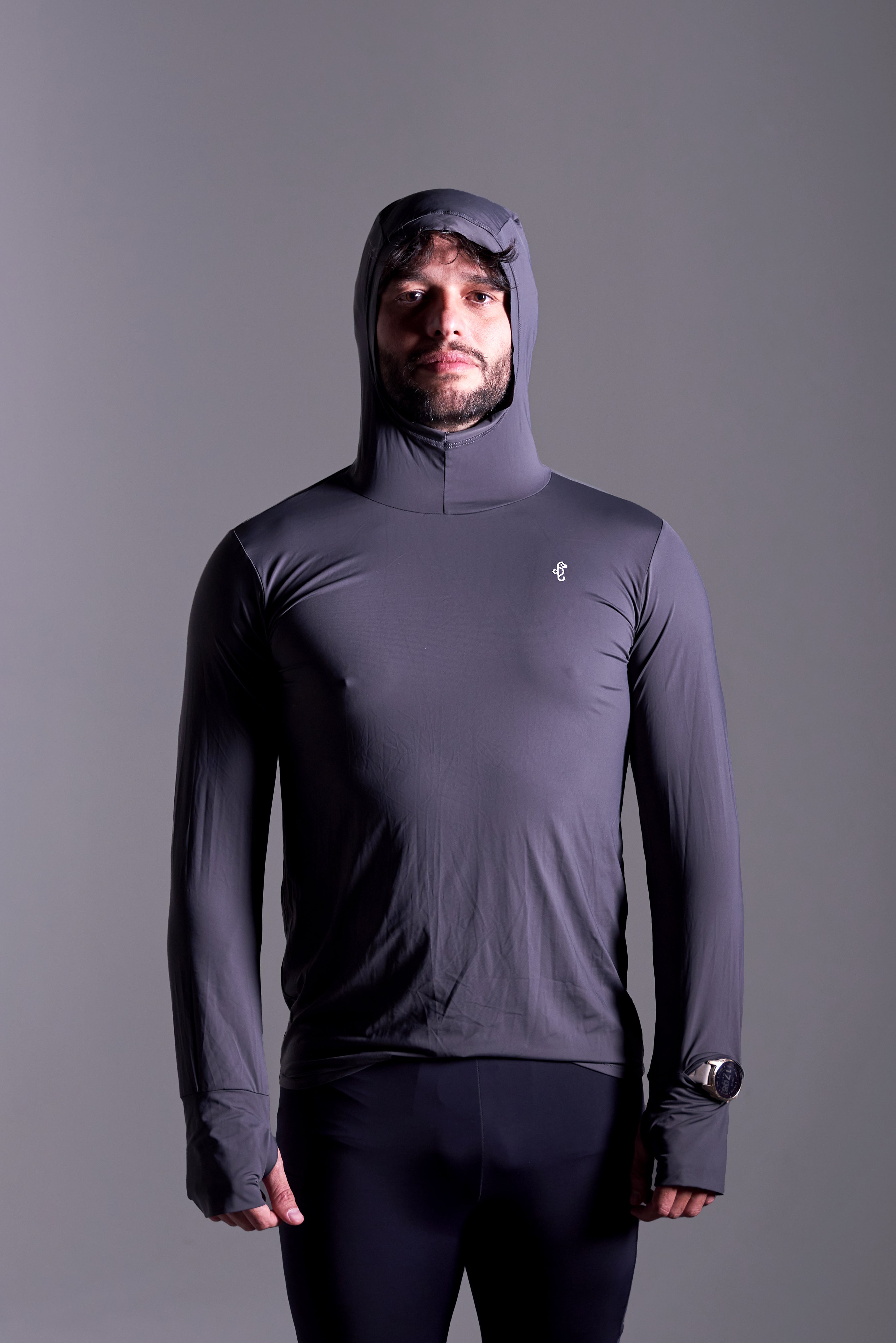 Lycra Masculina Capuz Grafite