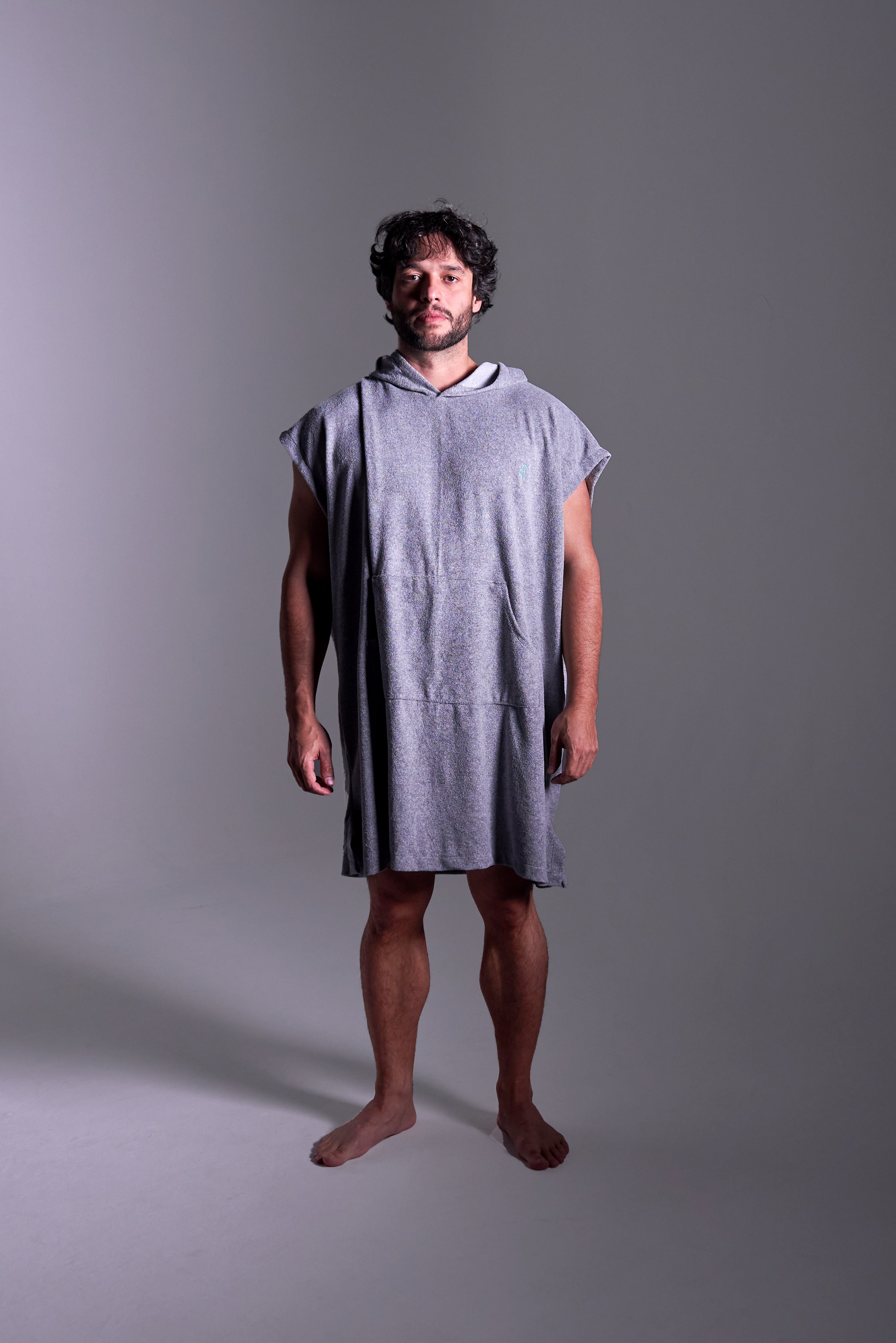 Poncho Unisexx Cinza Mescla