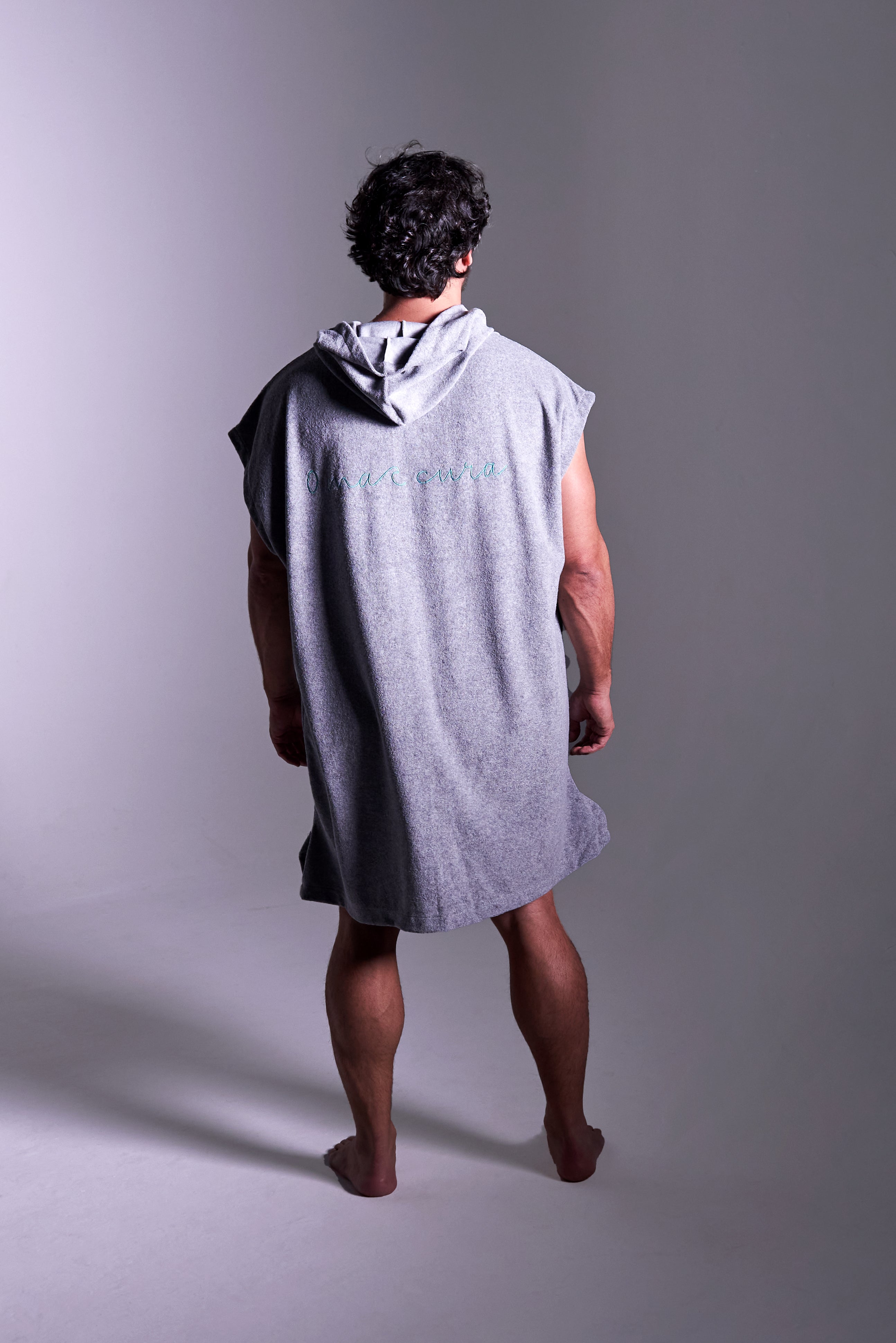 Poncho Unisexx Cinza Mescla