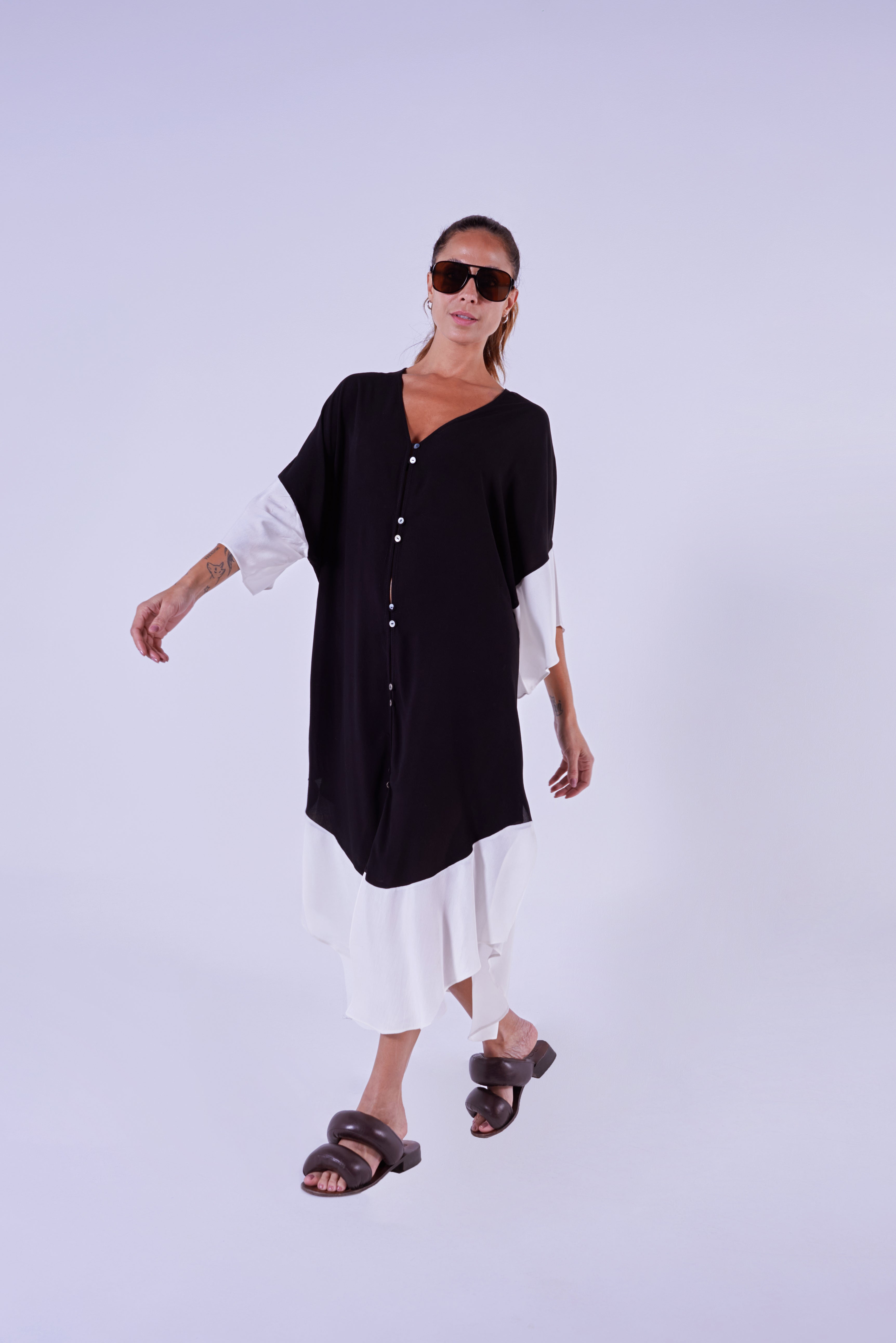Chemise Yasmin Preto e Branco