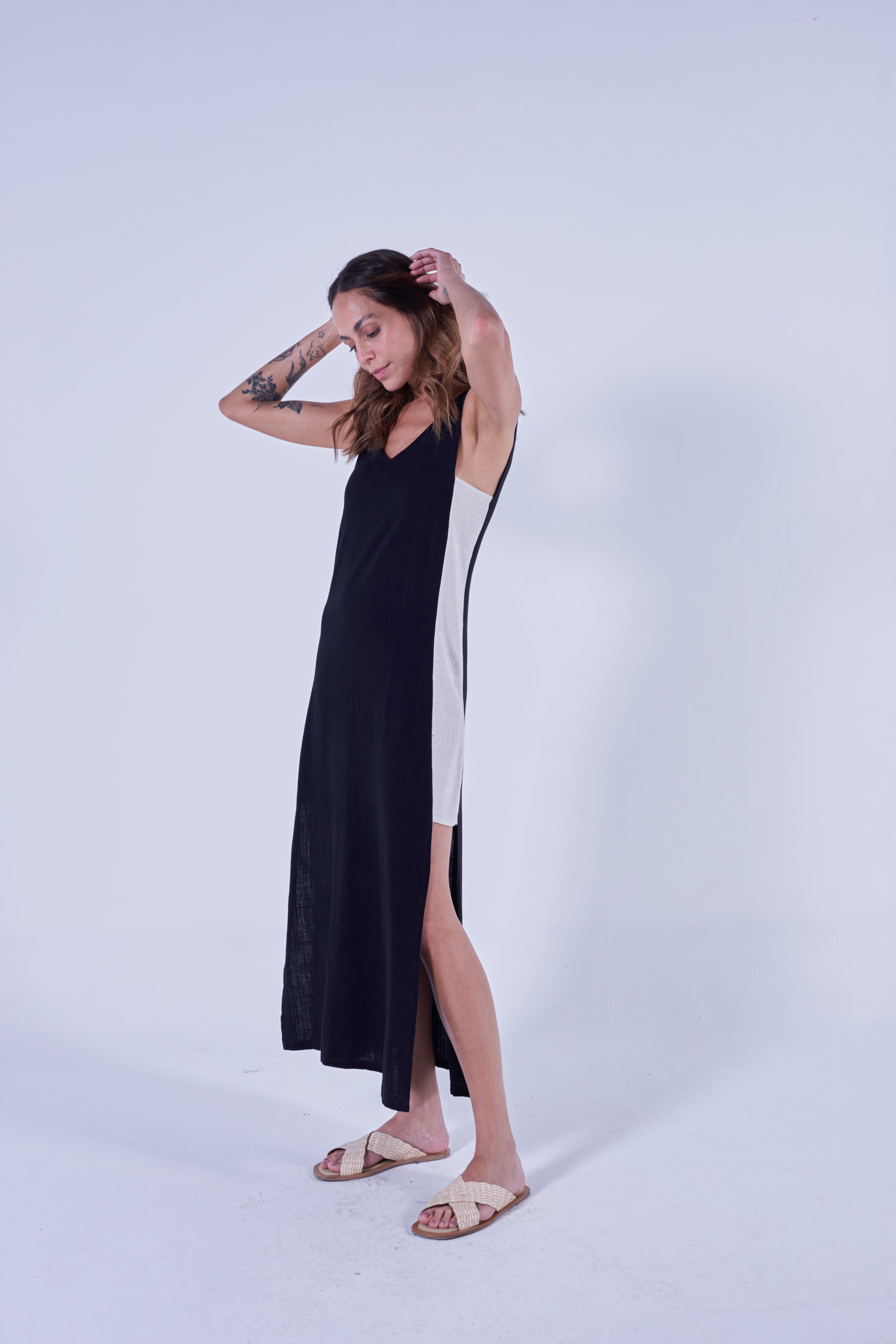 Vestido Lu Preto e Branco