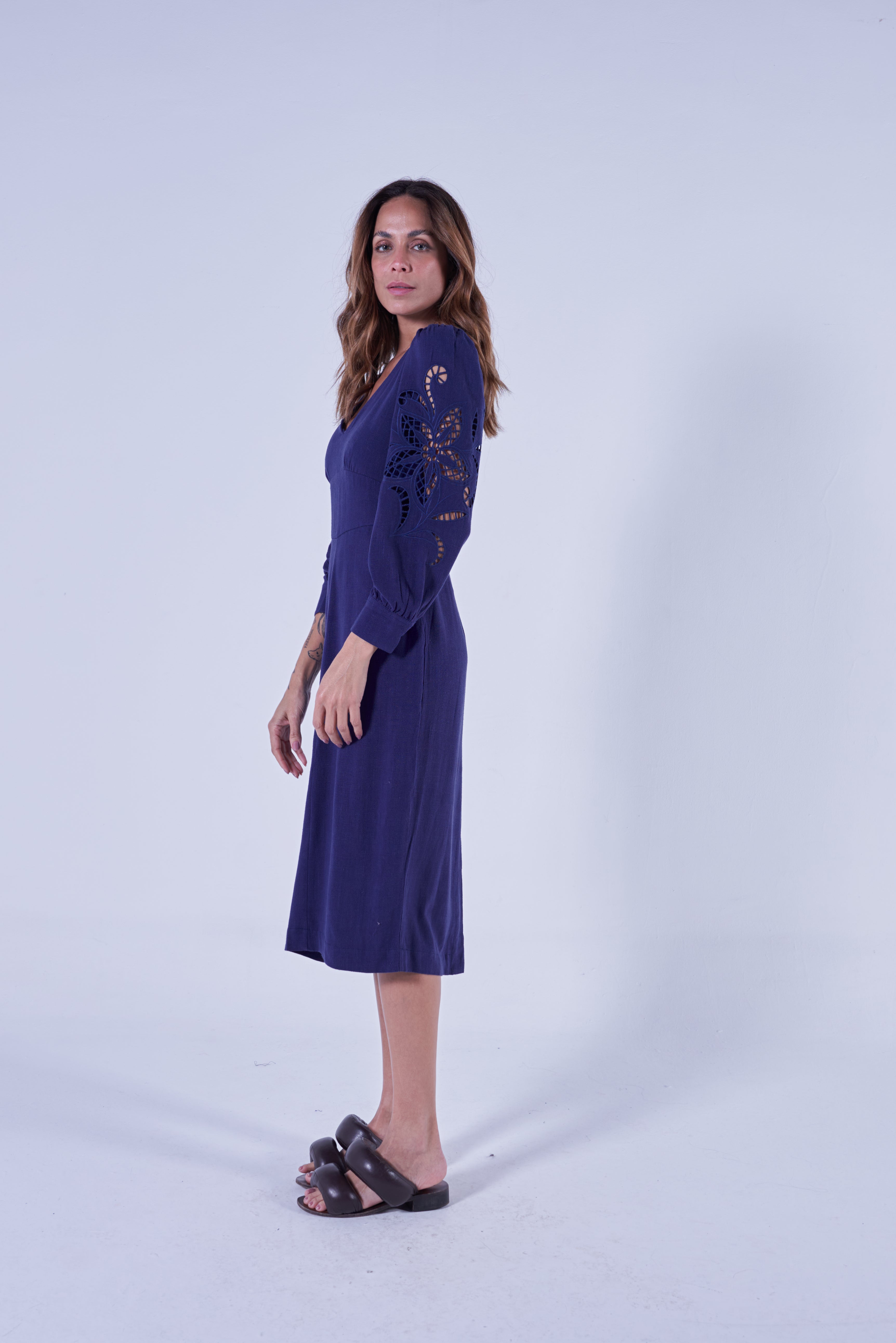 Vestido Karina Azul Marinho