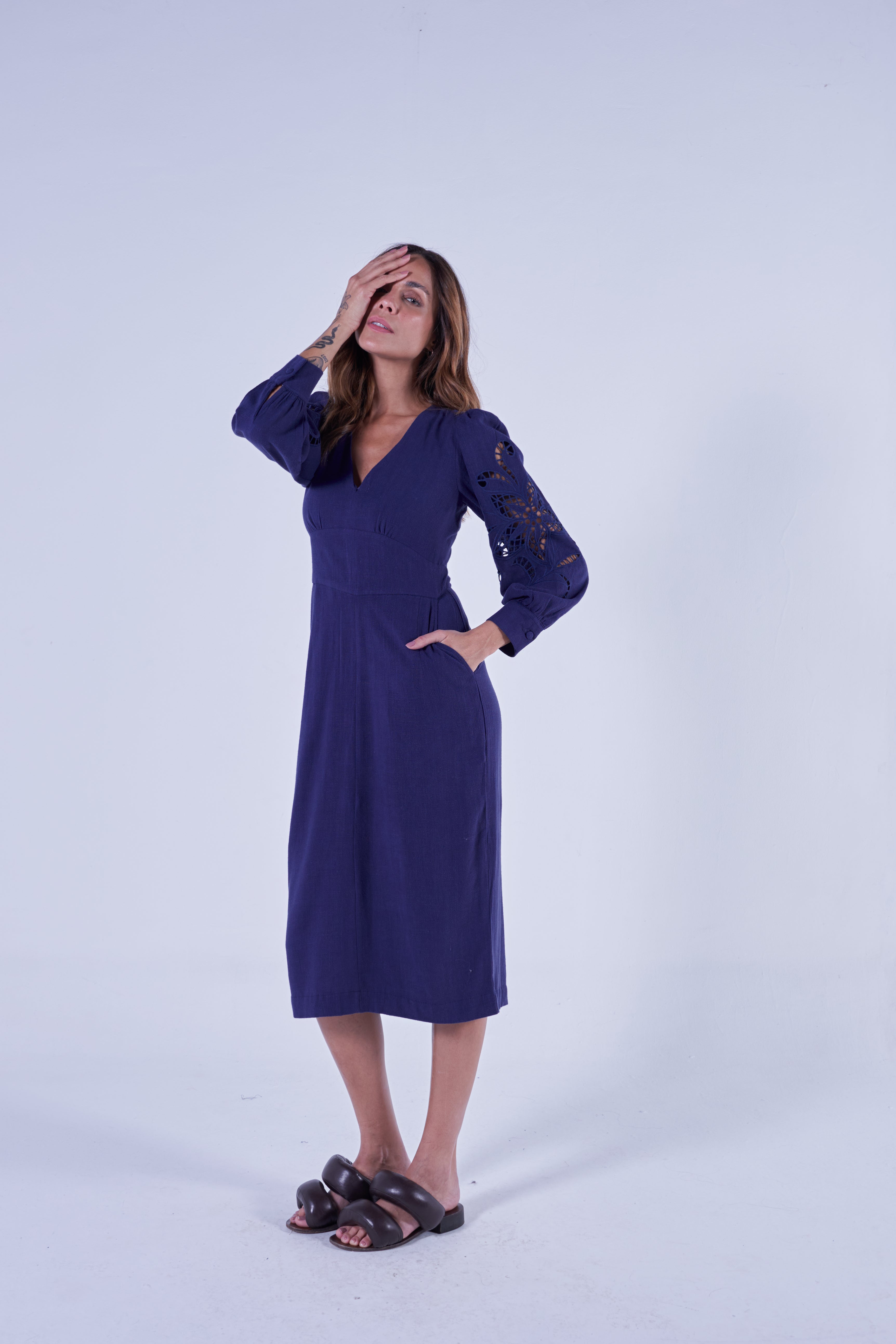 Vestido Karina Azul Marinho