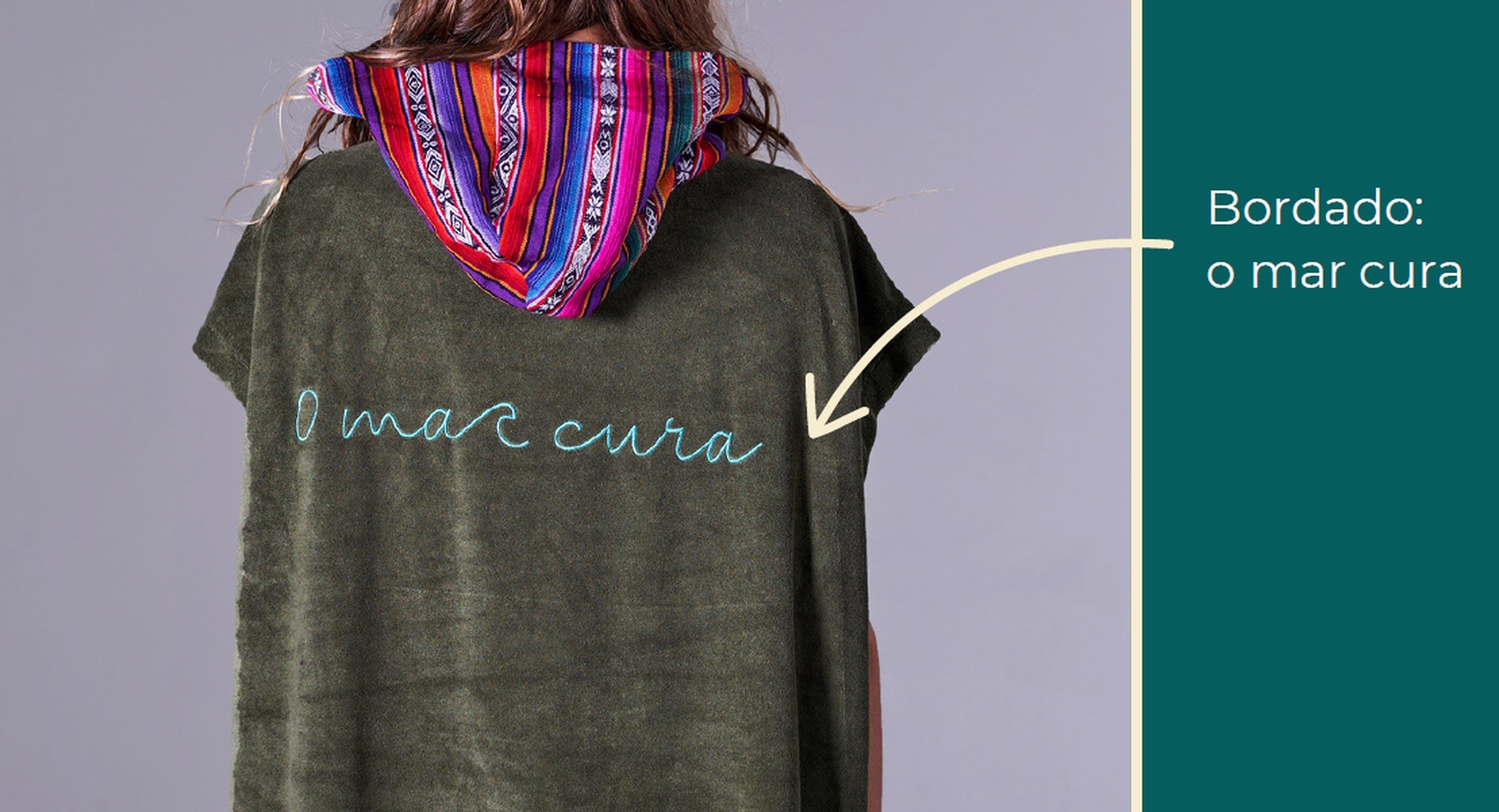 Poncho Unisexx Mexicano Verde Militar