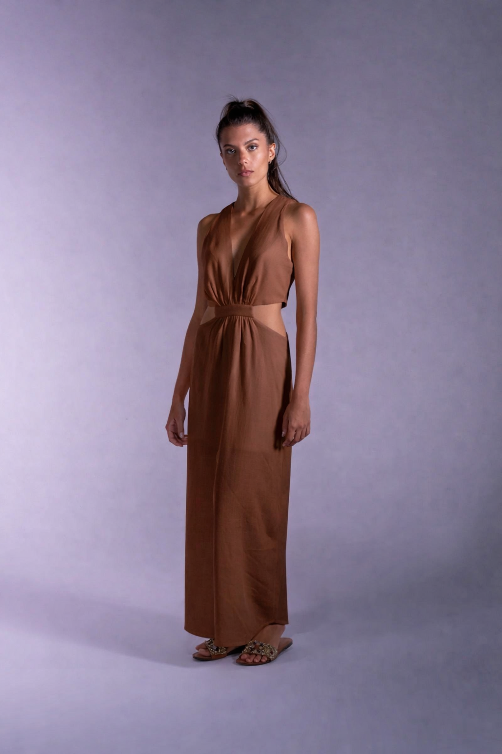 Vestido Vitória Café