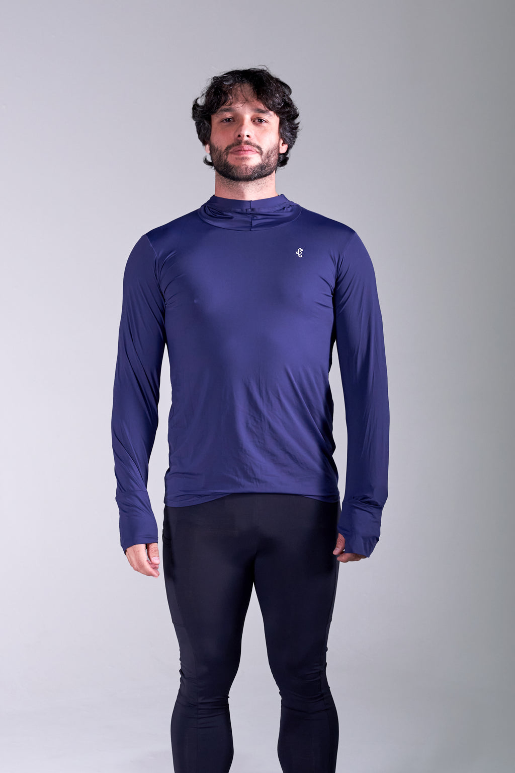 Lycra Masculina Capuz Azul Marinho