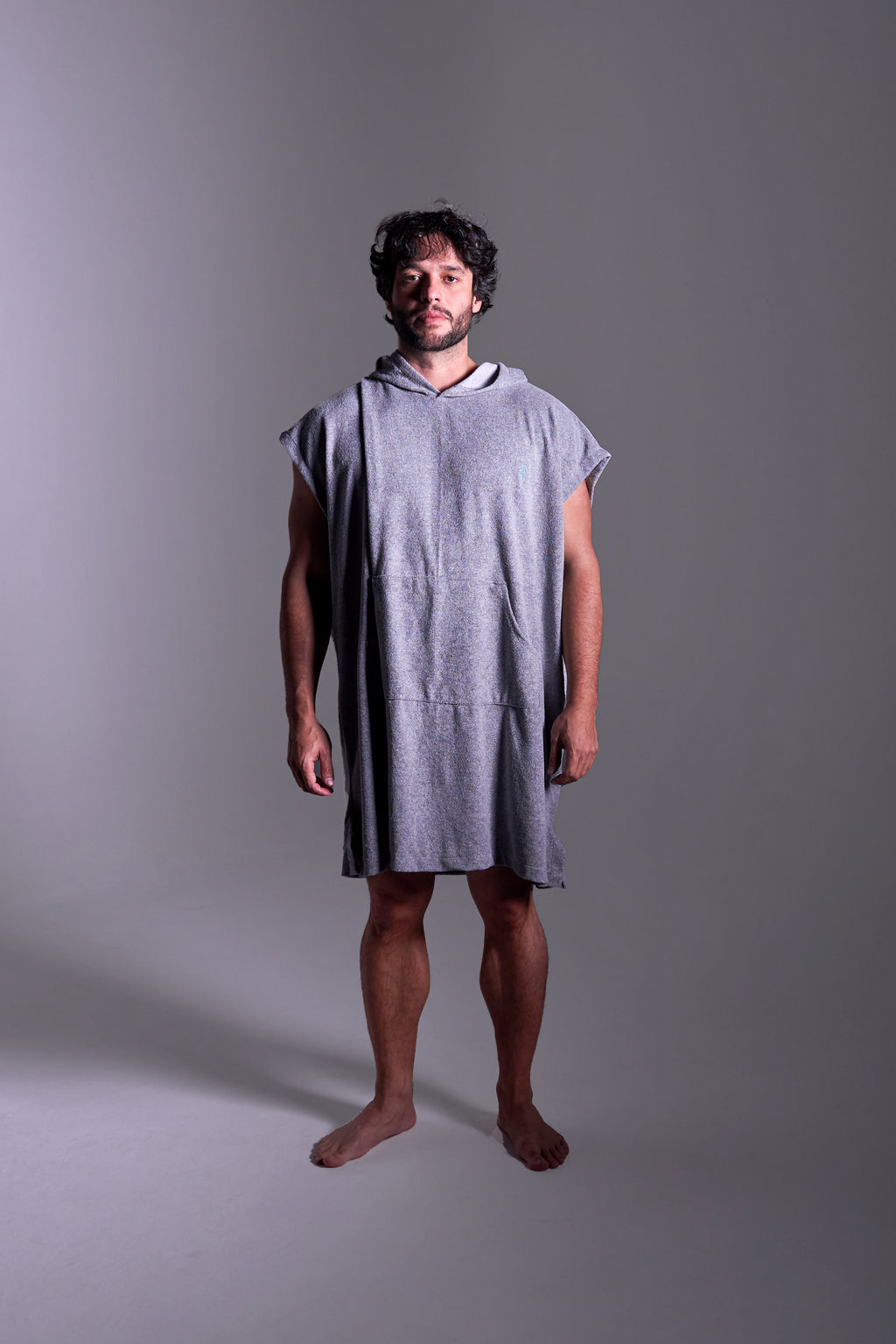 Poncho Unisexx Cinza Mescla