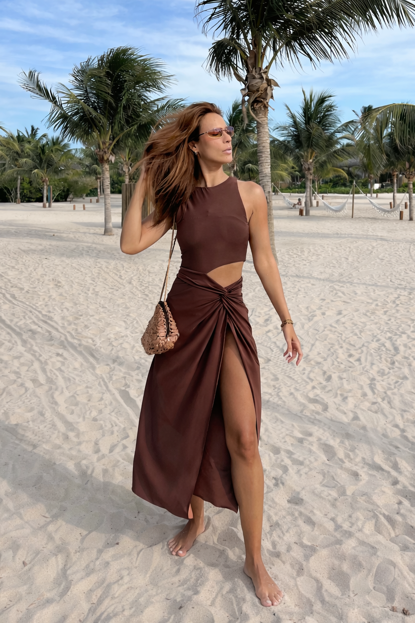 Vestido Carol chocolate