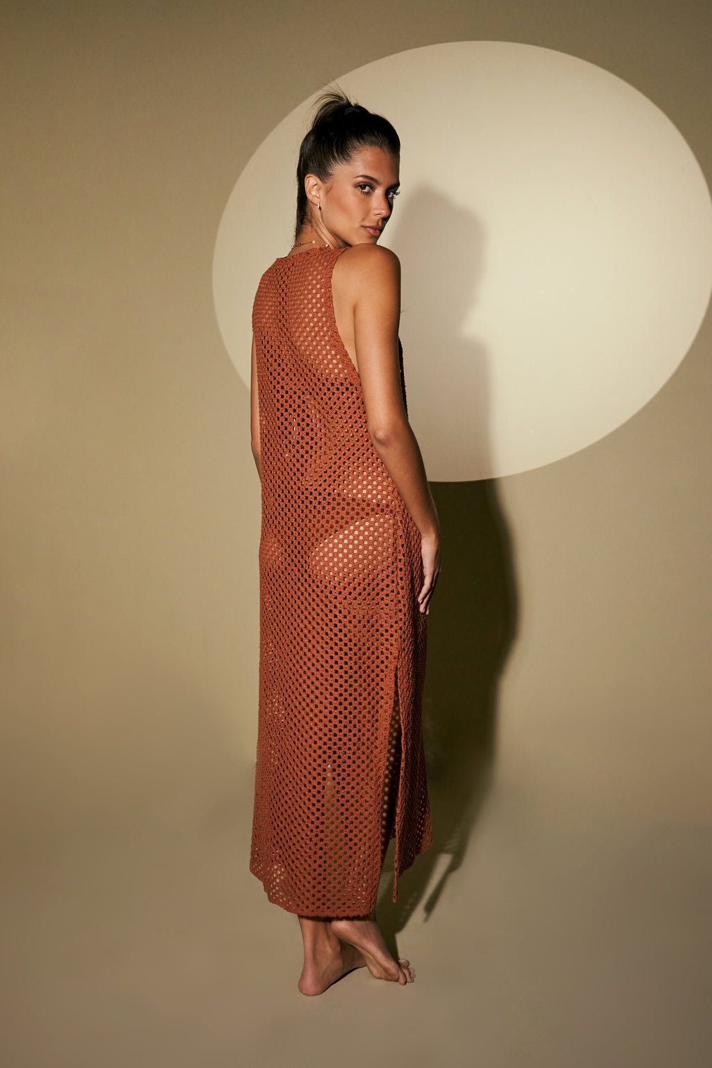 Vestido ou saída de praia Beth Caramelo