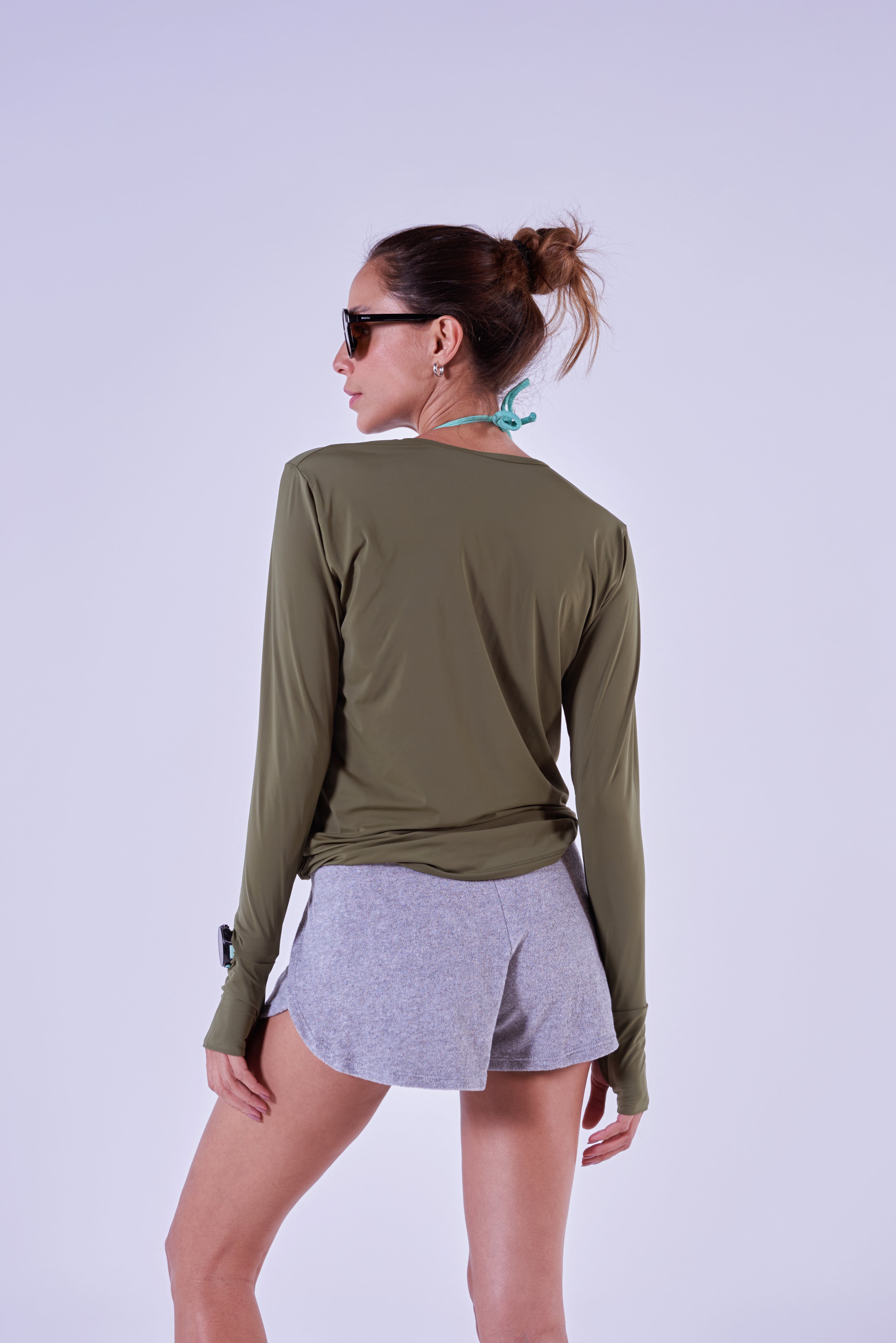 Shorts Atoalhado Cinza Mescla